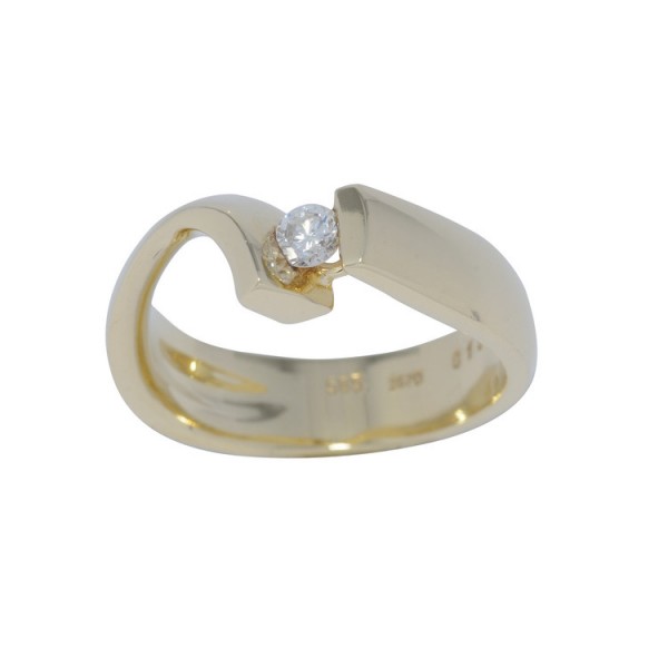 Juwelier Wittig Ring 56 - Gelbgold 585 - Brillant 0,18ct / 96402175