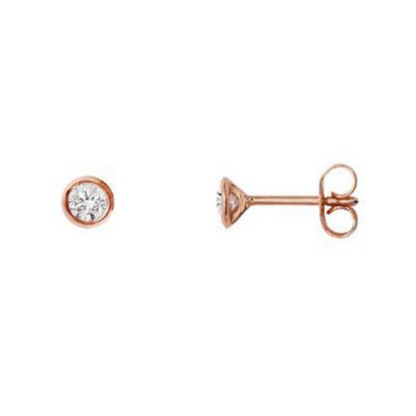 StarDiamant Ohrstecker - Gold 585 rosé - Diamant 0,10ct / D623R