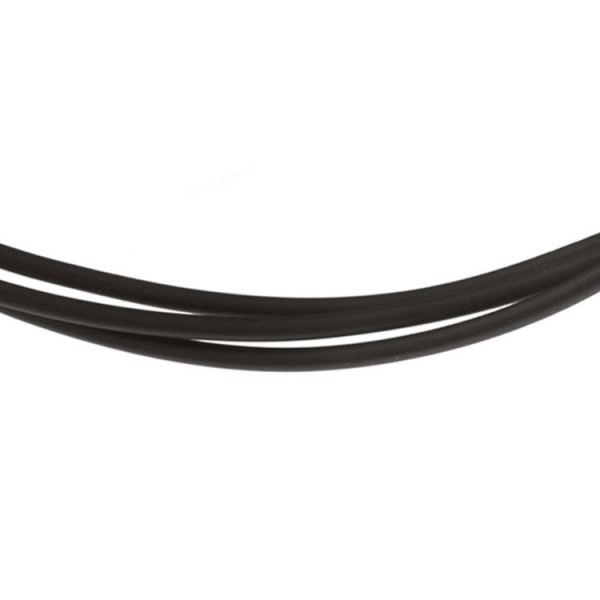 Basics Edelstahl Halsband - 45cm - Kautschuk 3 fach - schwarz / KS3fach.45