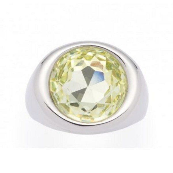 Leonardo Ring 54 - silber/grün - Edelstahl Glas / 015832