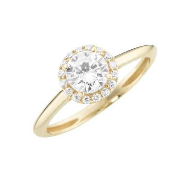 Juwelier Wittig Ring 60 - Gelbgold 375 - 17 Zirkonia / 93012540600