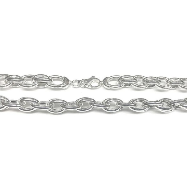 Basics Silver Halskette - 50cm - Sterlingsilber - Ankerkette / 374300 011