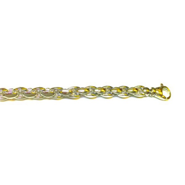 Basics Silver Halskette 45cm - Sterlingsilber - Anker goldfarben / K25G