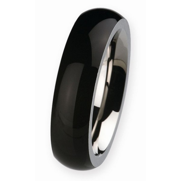 Ernstes Design Ring 57 - schwarz - Edelstahl - Ed Vita / R274.57