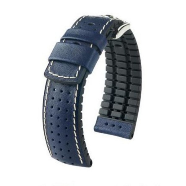 Hirsch Uhrenarmband - Leder Kautschuk - Tiger / 091 50 75