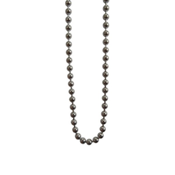 Blumenkind Halskette 90cm - Edelstahl - Kugel - grau / SC073GR90