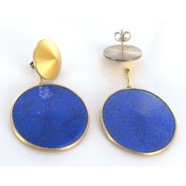 Juwelier Wittig Ohrhänger - Sterlingsilber Feingold Lapis Lazuli / 00001182